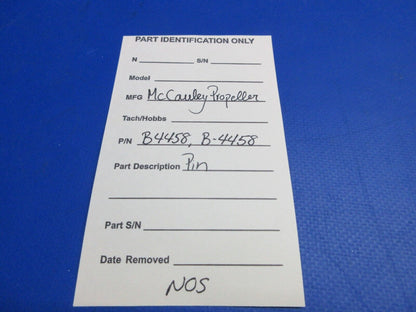 McCauley Threaded Propeller Pin P/N B4458, B-4458 NOS (0523-442)