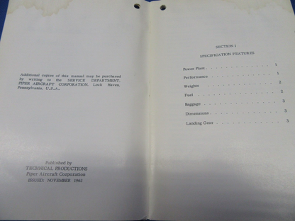 Piper PA-28 and PA-24 Original Owner's Handbook Lot Set of 4 (0124-30)