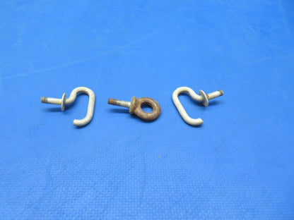 Cessna 150 Baggage Tie Down Eyebolt & Hook P/N 1211203-1 LOT OF 3 (0823-593)