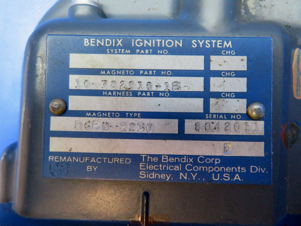 Bendix D6RN-2230 Magneto P/N 10-382910-18 CORE (1223-1413)