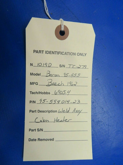 Beech Baron 95-A55 Weld Assy Cabin Heater P/N 95-554014-23 (0420-304)