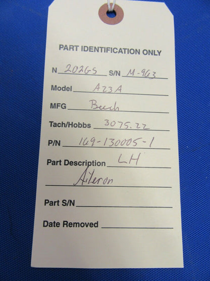 Beech A23A Musketeer LH Aileron P/N 169-130005-1 (1120-212)