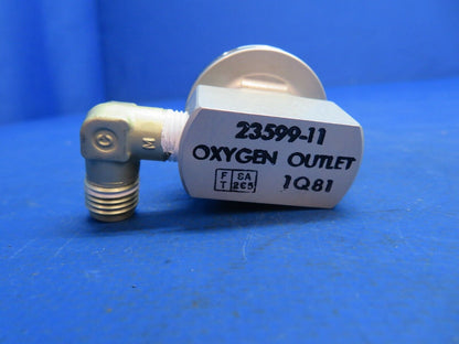 Piper Aerostar 602P Oxygen Outlet P/N 23599-11 (0123-655)