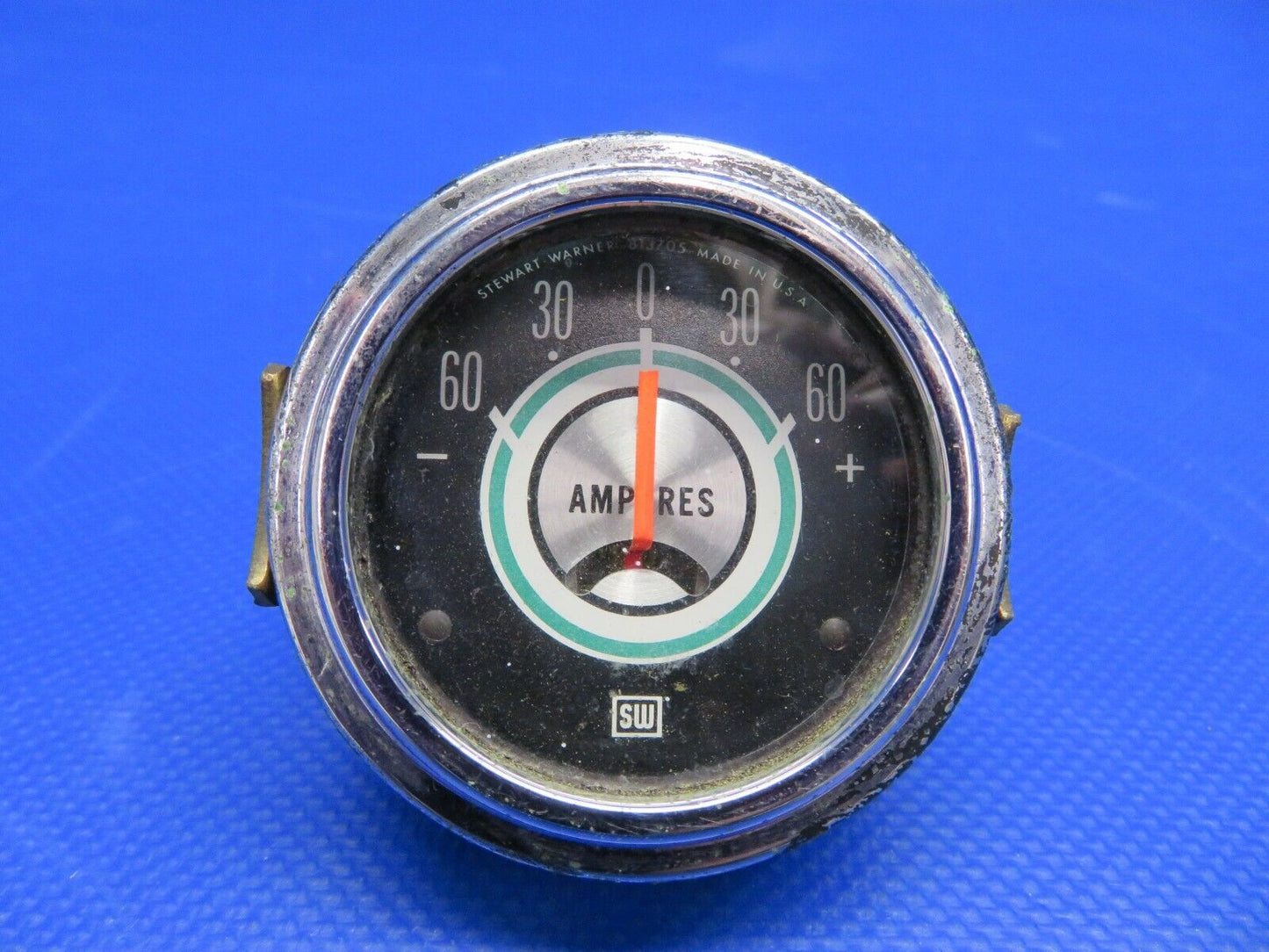 Vintage Stewart Warner Ammeter 0-60 AMP P/N 813705 (0321-146)