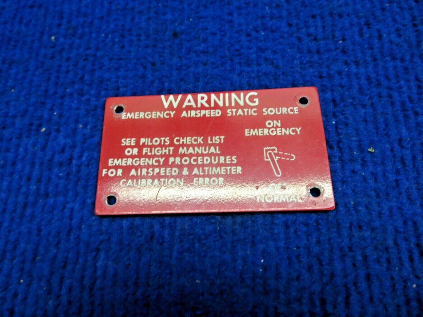 1980 Beech 58 Baron Interior Placards LOT OF 4 (0422-327)