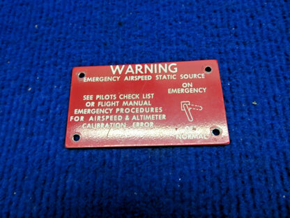 1980 Beech 58 Baron Interior Placards LOT OF 4 (0422-327)