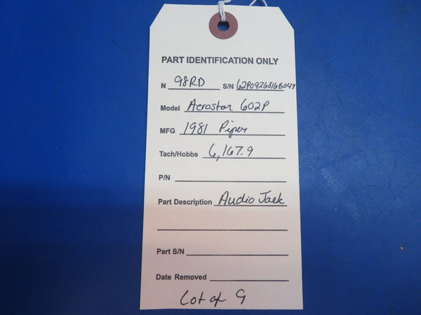 Piper Aerostar 602P Toggle Switch: C&K, Alco, Eaton P/N 7103 LOT OF 9 (0123-973)