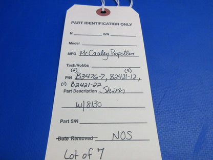 McCauley Threaded Propeller Shim w/ 8130 LOT OF 7 P/N B2421-22 NOS (0523-410)
