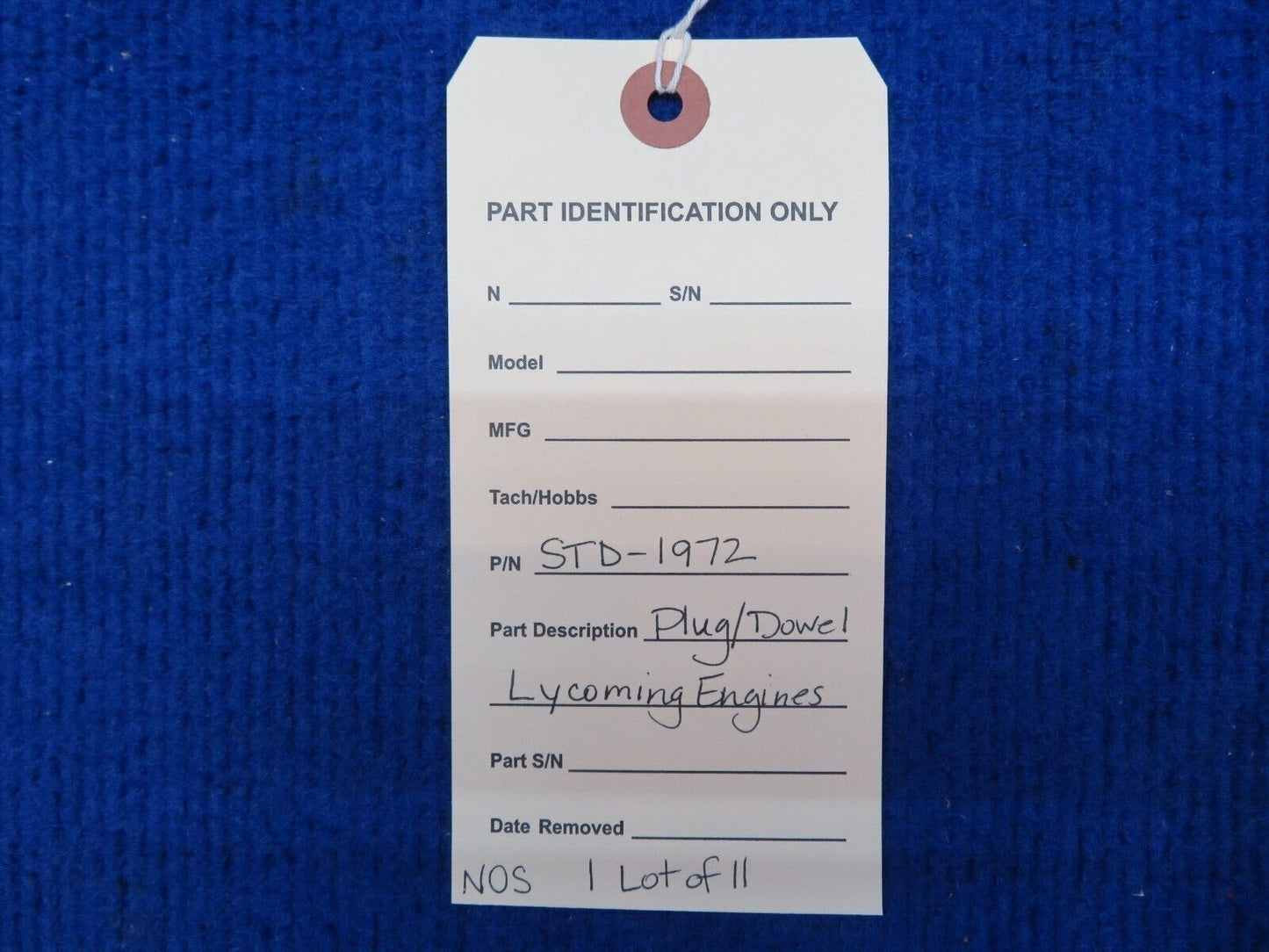 Plug / Dowel Lycoming Engines P/N STD-1972 LOT OF 11 NOS (0722-719)
