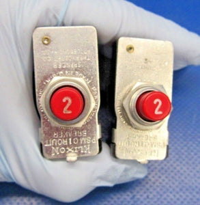 Klixon Circuit Breaker 2 Amp P6A, P7A, F8A Red Lot of 2 NOS (1218-233)
