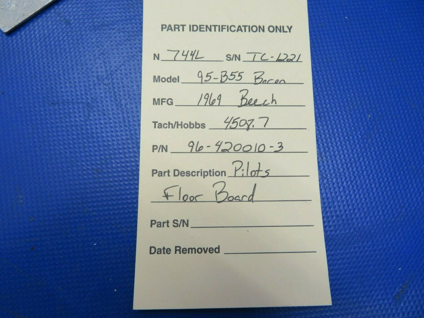 Beech 95-B55 Baron Pilot's Floor Board P/N 96-420010-3 (0721-761)