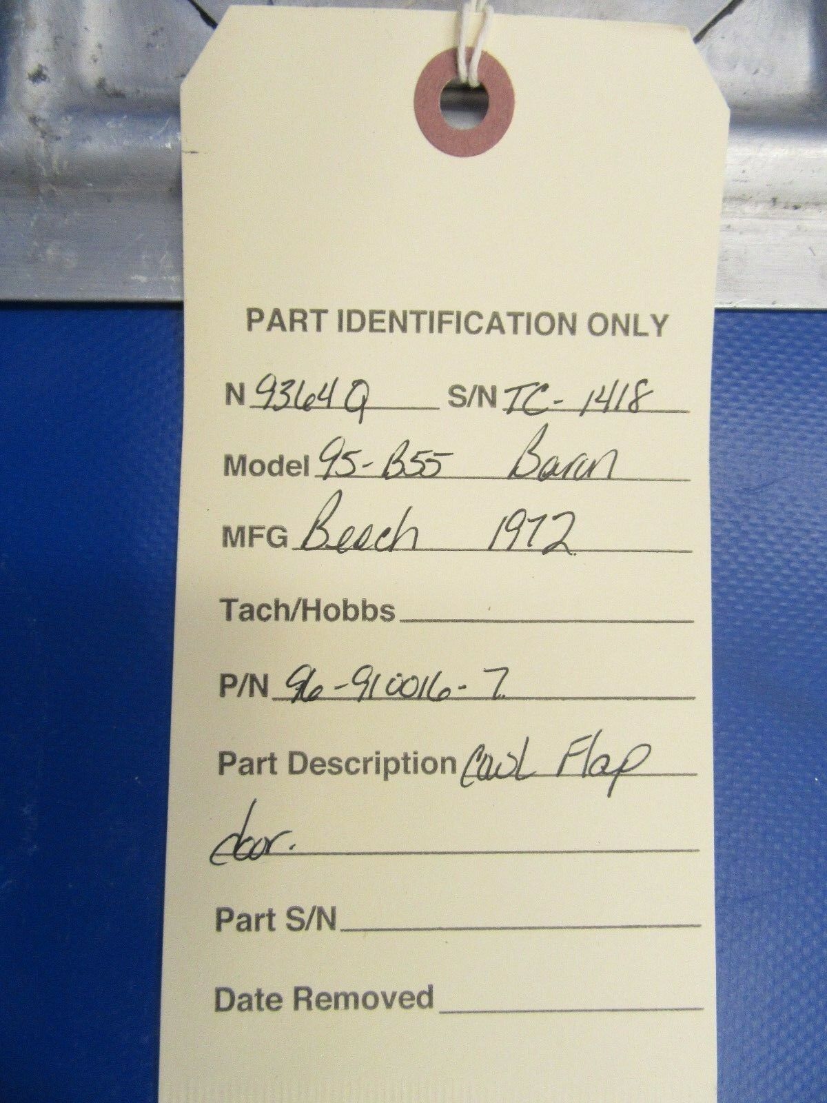 Beech Baron Door Cowl Flap Weld Assy P/N 96-910016-7 (1217-58)