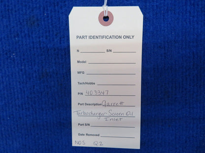 Garrett Turbocharger Screen Oil Inlet P/N 403347 NOS (0722-738)