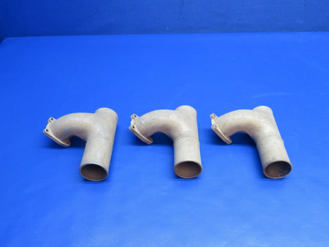 Continental IO-470-VO Tube Elbow Intake Manifold 629138 LOT OF 3 (0124-1034)