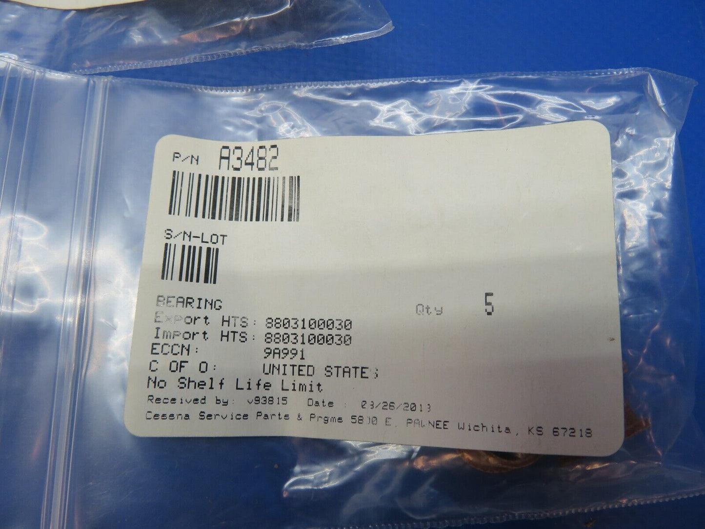 McCauley Propeller Bearing w/ Paperwork P/N A3482 LOT OF 13 NOS (0523-619)
