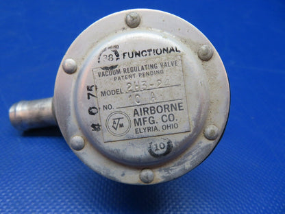Grumman Yankee AA-1B Airborne Vacuum Regulating Valve P/N 2H3-24 (0124-347)