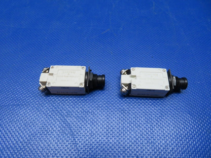 Klixon 2-1/2 amp Circuit Breaker P/N 7277-2-21/2 LOT OF 2 NOS (0224-227)