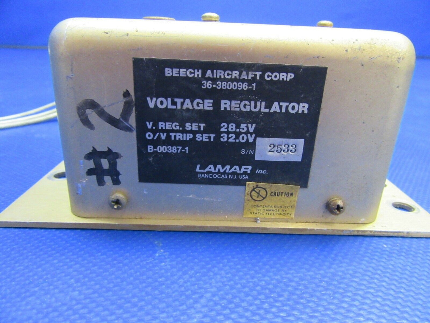 Lamar Voltage Regulator 28V P/N 36-380096-1 (0521-457)