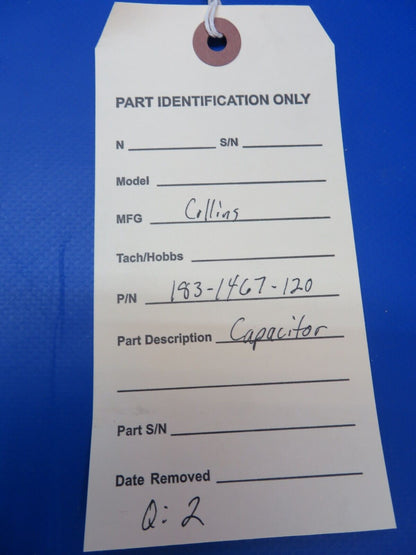 Collins Capacitor P/N 183-1467-120 (1022-339)
