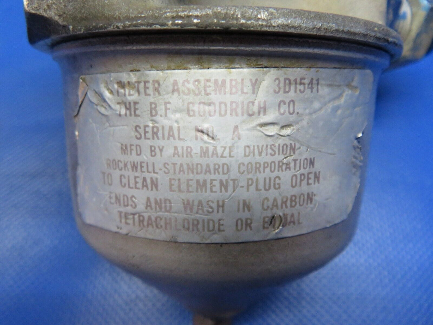 Cessna 401 / 401A B.F. Goodrich De-Ice Filter Assy P/N 3D1541 (0124-228)