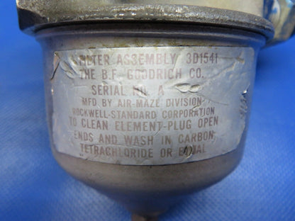 Cessna 401 / 401A B.F. Goodrich De-Ice Filter Assy P/N 3D1541 (0124-228)