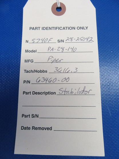 Piper PA-28 Stabilator Assy P/N 63460-00 (0623-33)