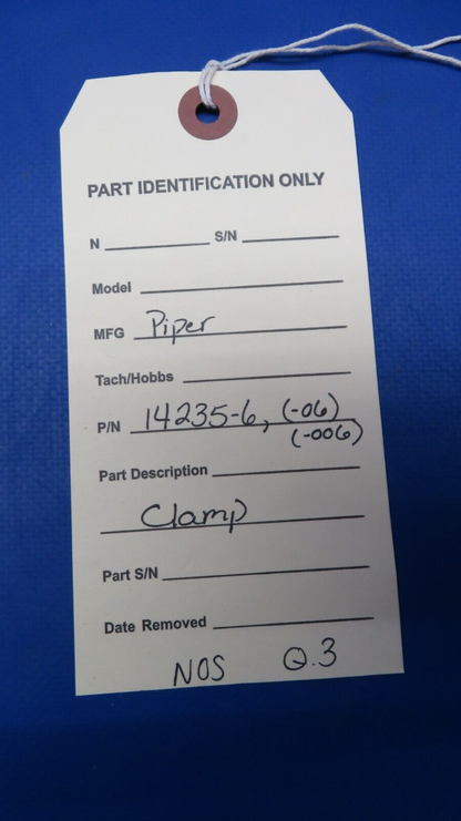 Piper Clamp P/N 14235-6 NOS (0523-160)