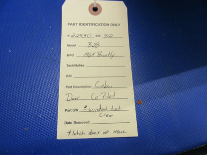 Brantly B2B Helicopter Cabin Door Co-Pilot (0921-497)