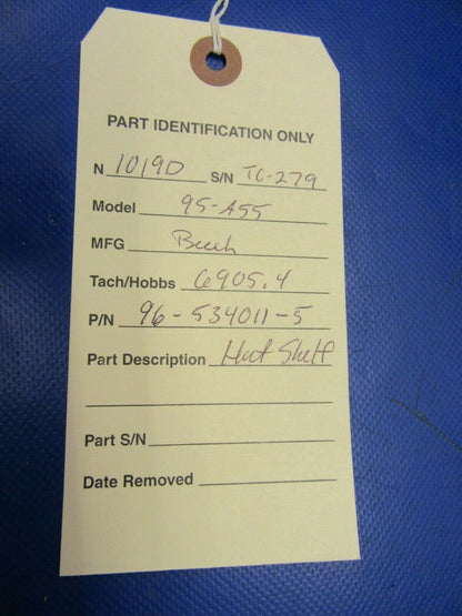 Beech Baron 95-A55 Hat Shelf P/N 96-534011-5 (0420-261)