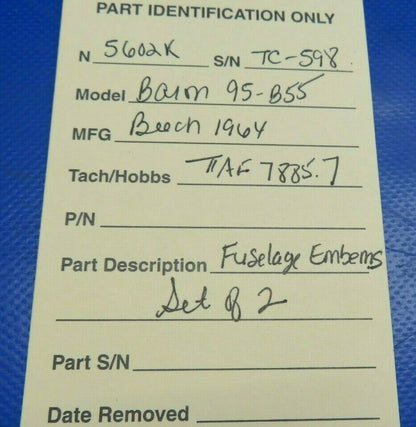 Beech Baron 95-B55 Fuselage Emblems set (0620-528)