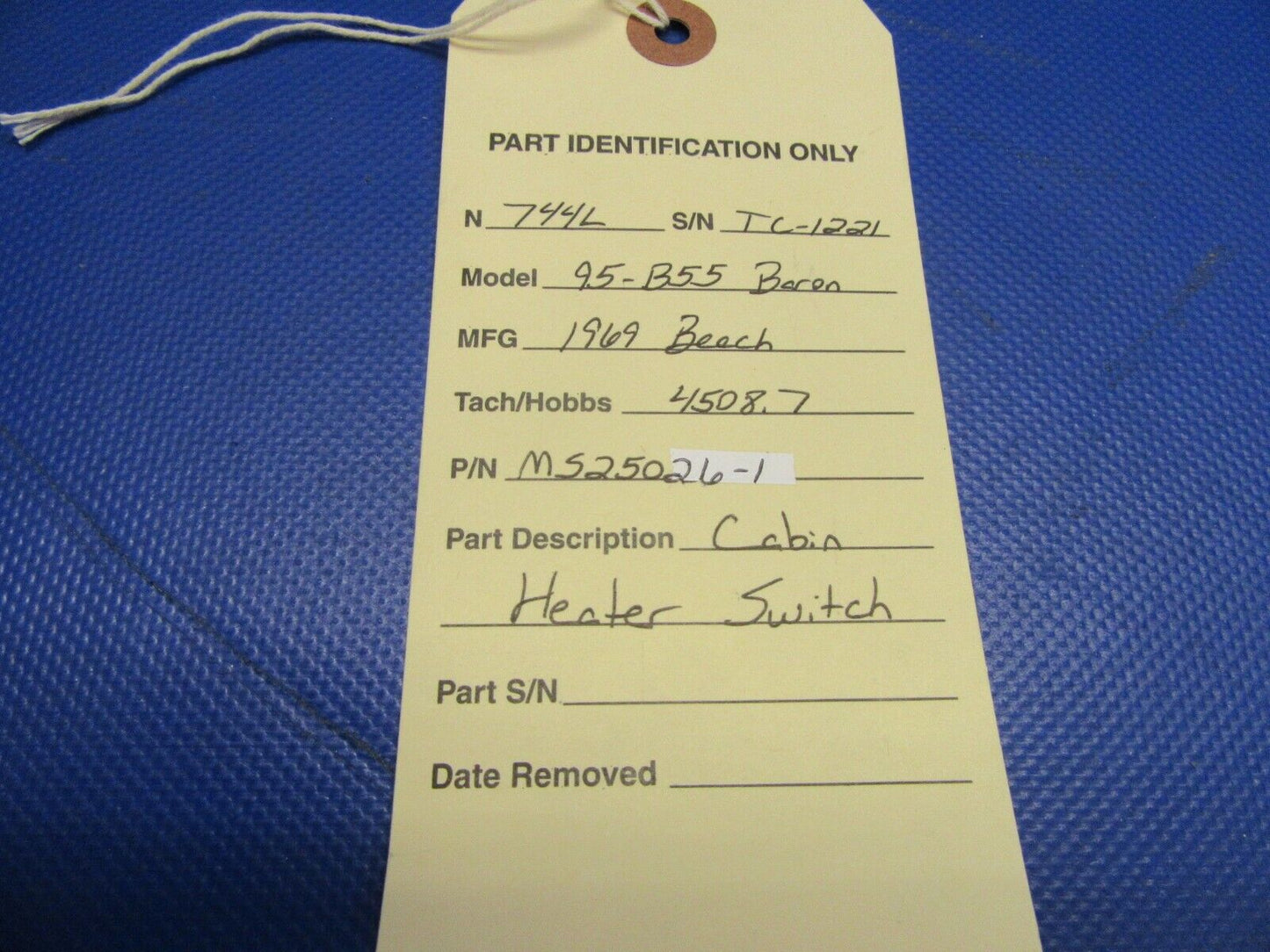 Beech 95-B55 Baron Cabin Heat Switch P/N MS25026-1 (0721-317)