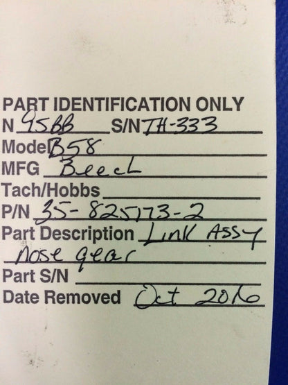 Beech Baron 58 Link Assy - Nose Gear P/N 35-825173-2 (1116-127)