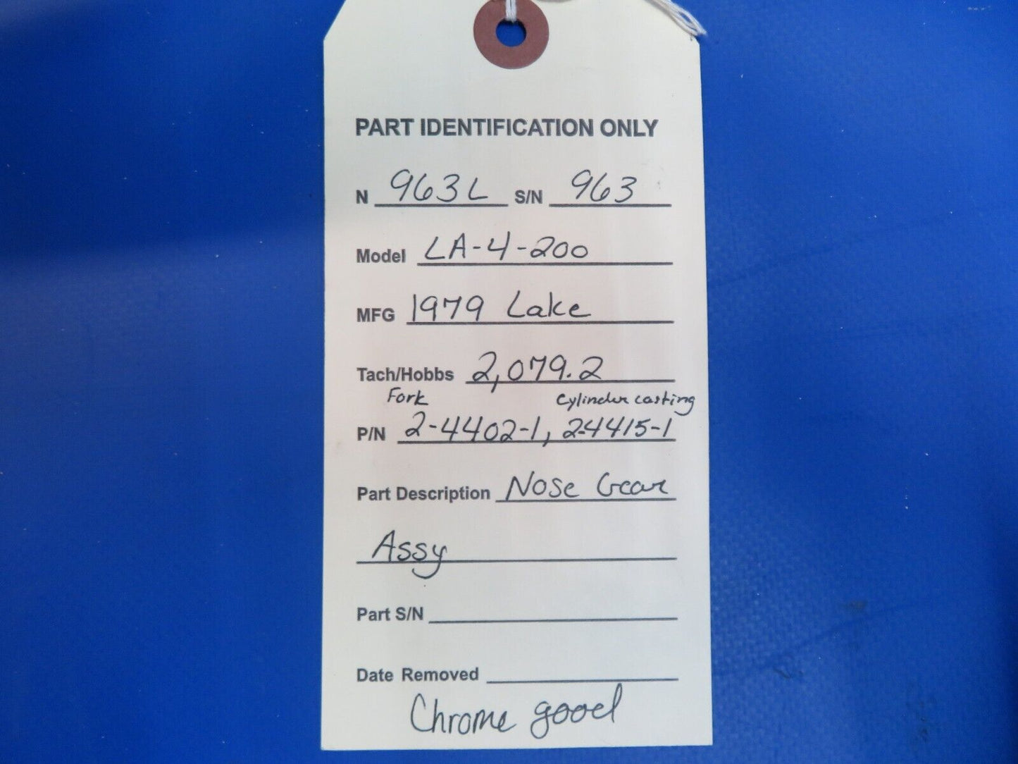 Lake LA-4-200 Nose Gear Assy P/N 2-4402-1, 2-4415-1 (1222-780)