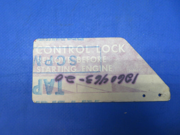 Cessna Control Lock Guard P/N 1260463-20 NOS (0923-682)