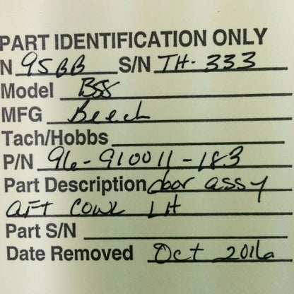 Beech Baron 58 Door Assy Aft Cowl LH P/N 96-910011-183 (1116-141)