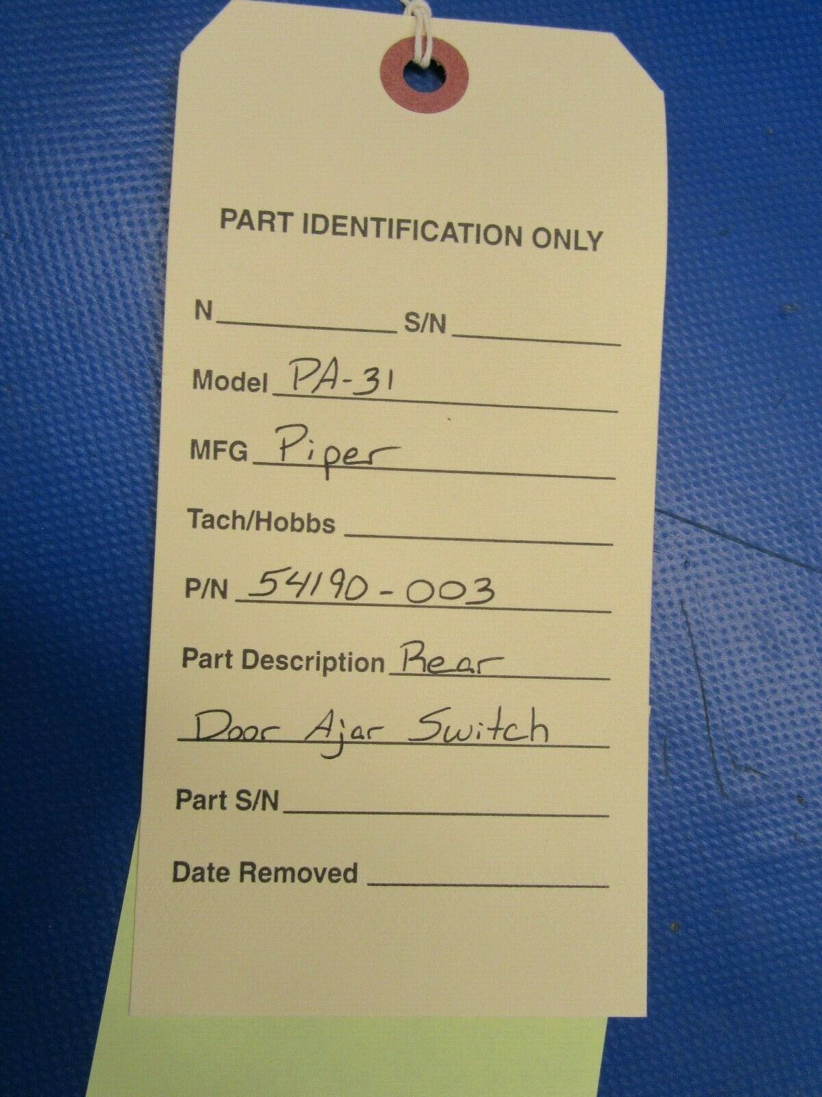 Piper PA-31 Rear Door Ajar Switch P/N 54190-003 NOS (0419-440)