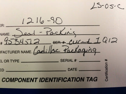 Cadillac Products Seal - Packing P/N 9534512 (1216-90)