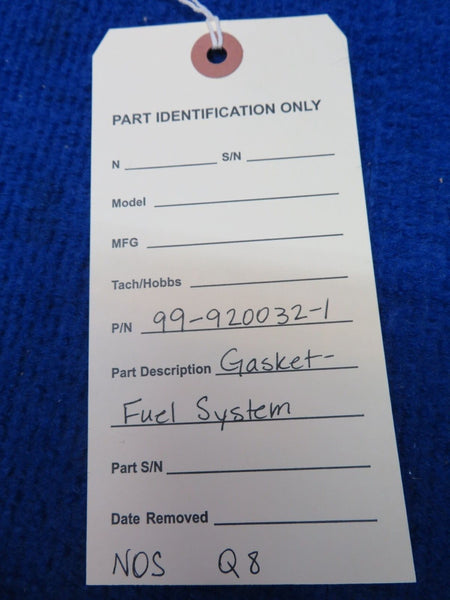 Beech Gasket-Fuel System P/N 99-920032-1 NOS (0622-452)