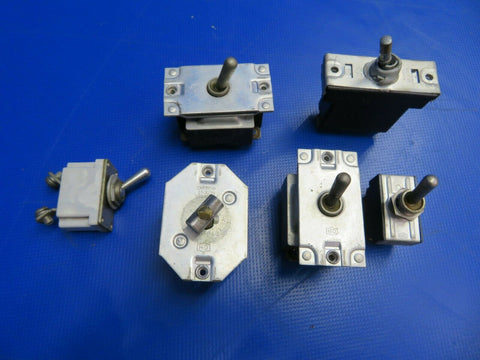 Beech G35 Bonanza Toggle Switches LOT OF 6 P/N 8731K3 (0620-361)