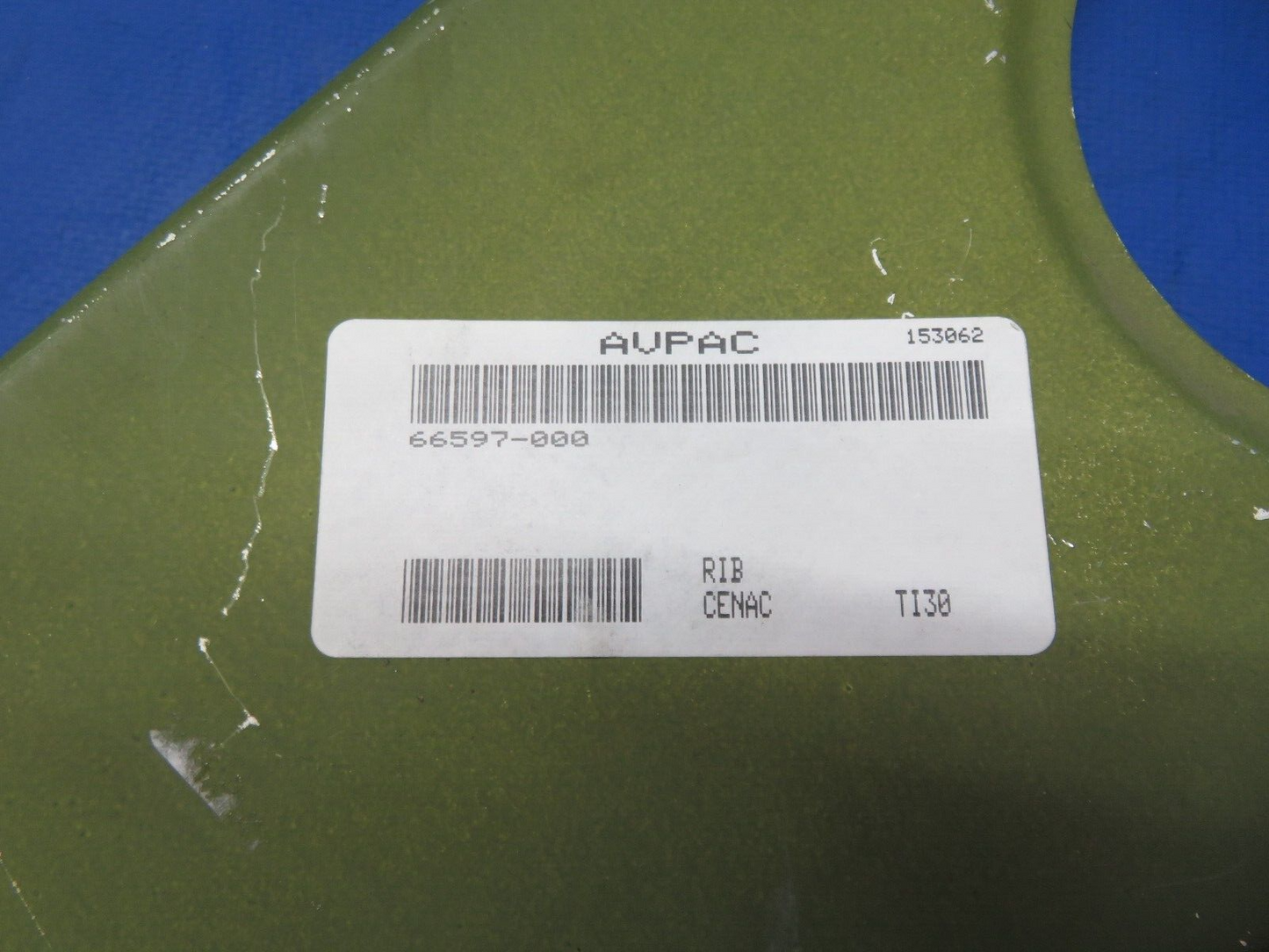 Piper PA-28-140 Rib P/N 66597-00, 66597-000 NOS (0923-620)