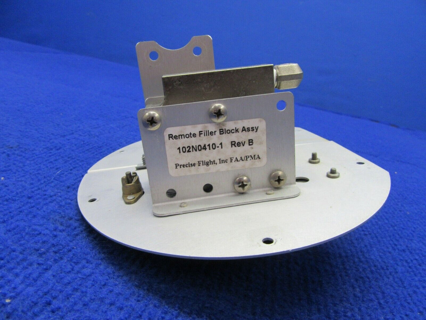 Cirrus SR-22 Precise Flight Oxygen Remote Fill Block Panel 102N0410-1 (0122-341)