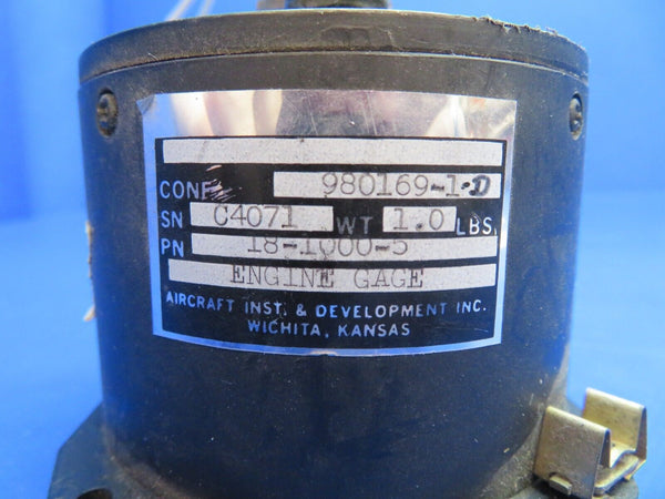 Piper Aerostar 602P Aircraft Inst. Engine Gauge P/N 18-1000-5 (1022-605)
