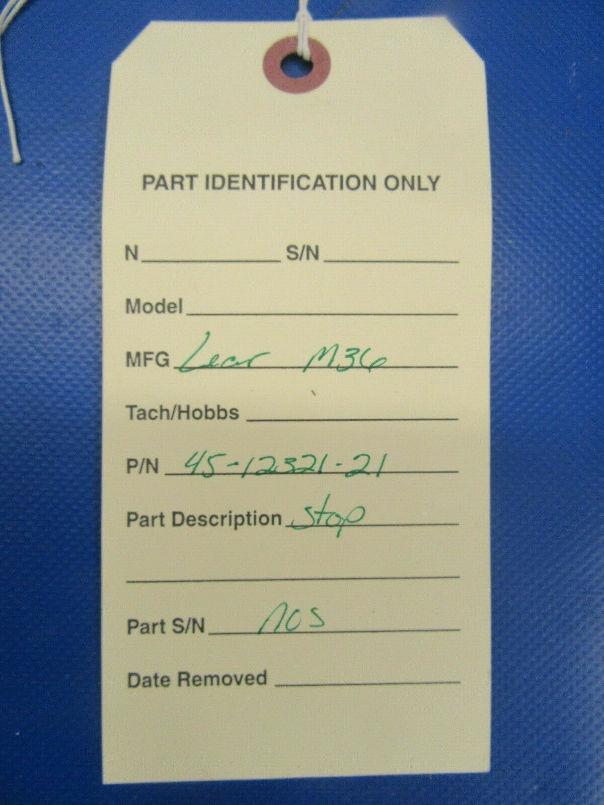 Lear M36 Stop Pneumatic Actuator 45-12321-21 NOS w/ 8130 (0419-61)