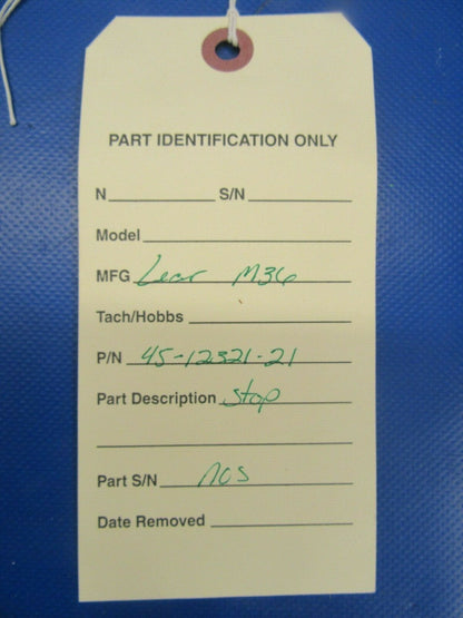 Lear M36 Stop Pneumatic Actuator 45-12321-21 NOS w/ 8130 (0419-61)