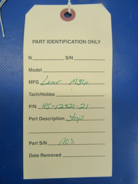 Lear M36 Stop Pneumatic Actuator 45-12321-21 NOS w/ 8130 (0419-61)
