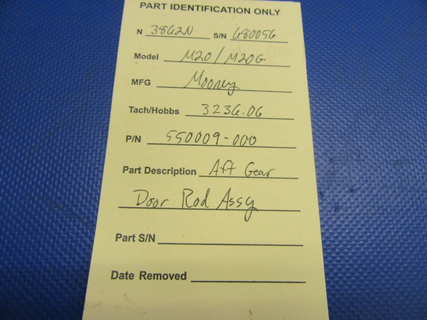 Mooney M20 / M20G Main Gear Door Rod AFT P/N 550009-000 (0821-649)
