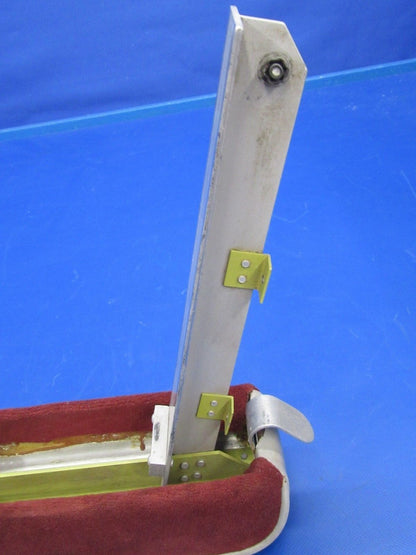 Beech Baron 95-B55 Arm Rest Gray Leather & Maroon Cloth (0418-07)