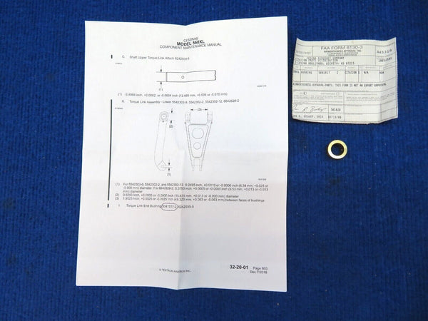 Cessna 560XL Citation Bushing w/ 8130 P/N 5041017-2 NOS (0822-557)