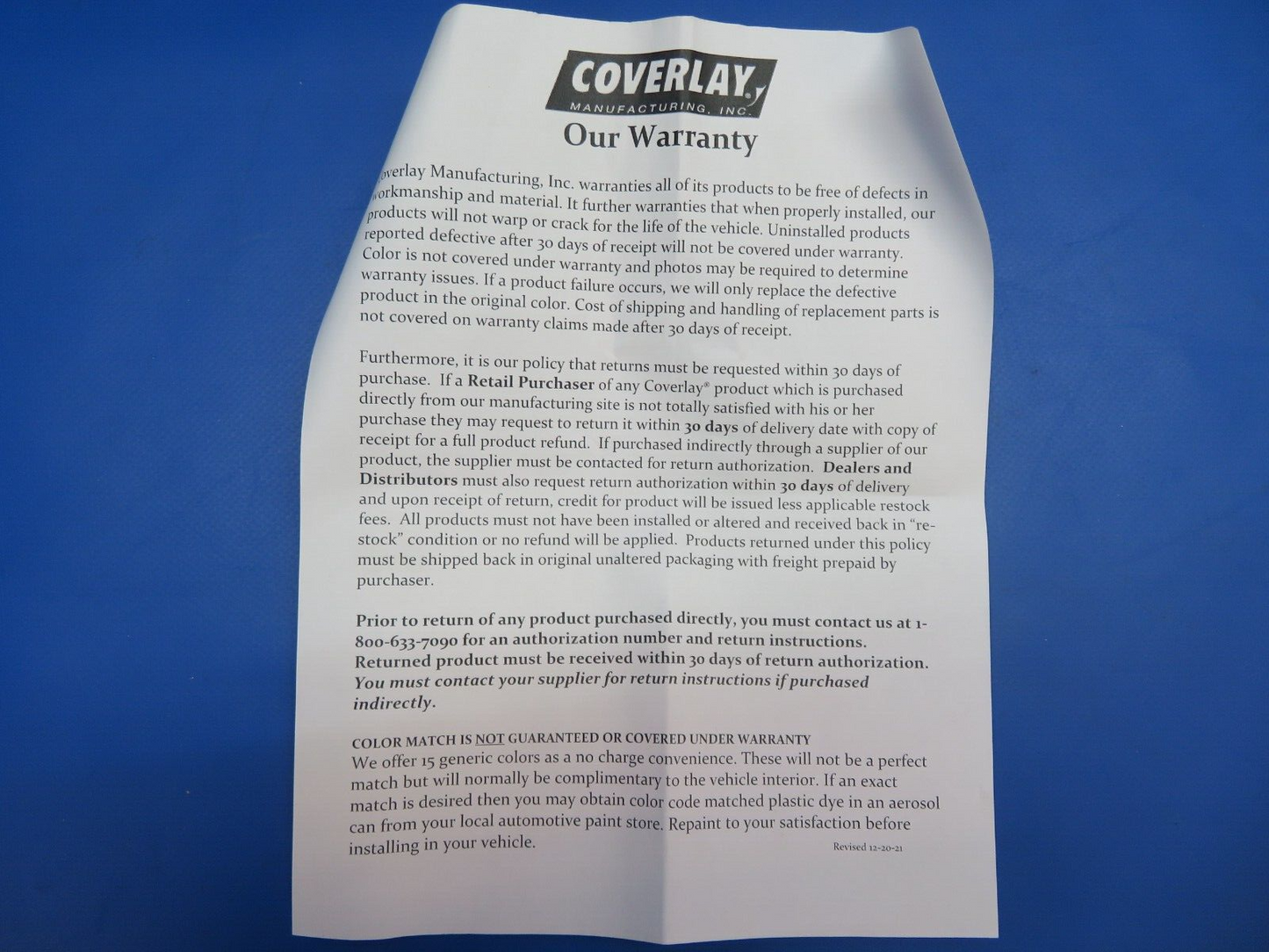 Ford F-100 Coverlay Dash Cover - Plastic Light Brown P/N 12-103-LBR (1022-824)