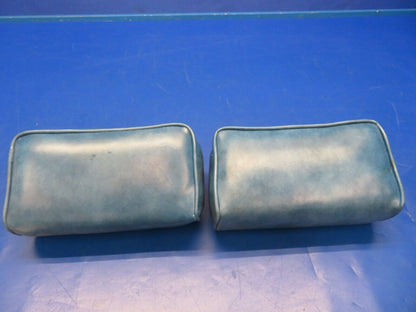 Aircraft Cessna Piper Headrests Leather Turquoise  Zippered 1 PAIR (0918-180)